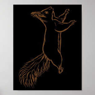 Klättpardans älskare Grafisk ekorre pojkar och Poster