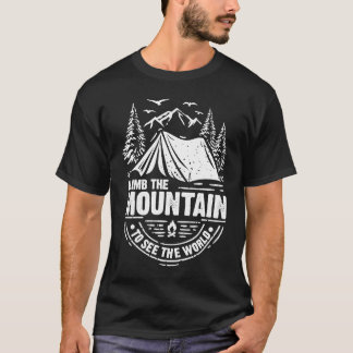 Klättra berget för att se det internationella kvin t shirt