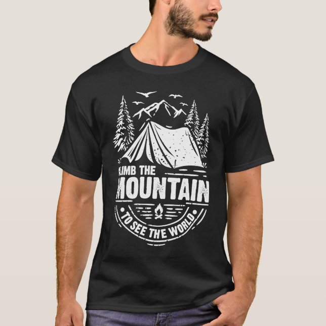 Klättra berget för att se det internationella kvin t shirt (Framsida)