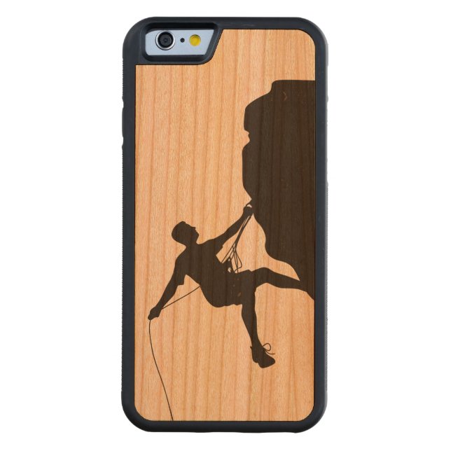 Klättra Carved Wood iPhone Skal (Baksidan)