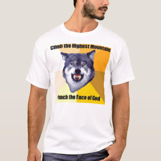 Klättra den högsta bergstansmaskinen ansiktet av t-shirt