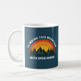 Klättra detta berg med öppen Händer Christian Kaffemugg