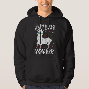 Klättra Du Säger Alpaca Mitt Sele Klippklättring Hoodie