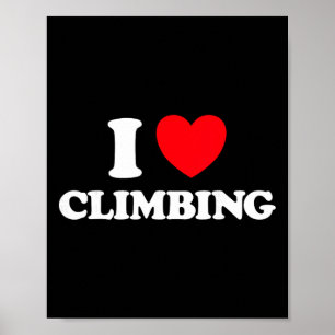 Klättra Heart Rock Klättrare Hobby Vägg Gym Berg C Poster