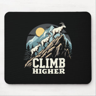 Klättra Högre Bergsget Motivational Äventyr Musmatta