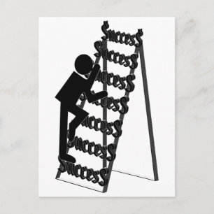 Klättra på framgångsrik ladder vykort