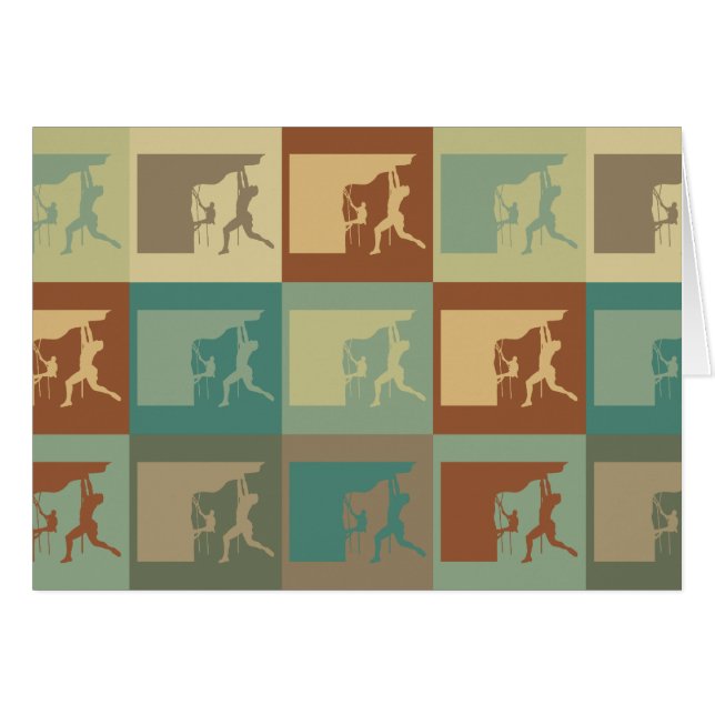 Klättra popkonst hälsningskort (Framsidan Horizontal)