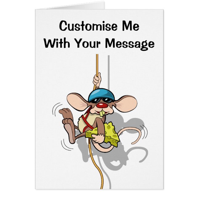 Klättra råttan hälsningskort (Framsidan)