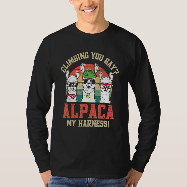 Klättra säger du lama min sele t shirt (Framsida)