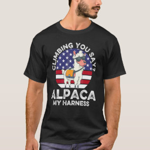 Klättra säger du lama mitt sele Vintage USA Flagg T Shirt