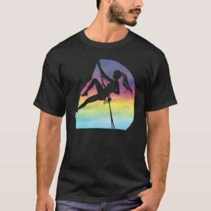 Klättra som en flicka som klättrar i Sten T Shirt