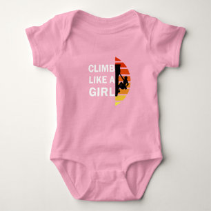 Klättra som en flicka sten klätterkvinna t shirt