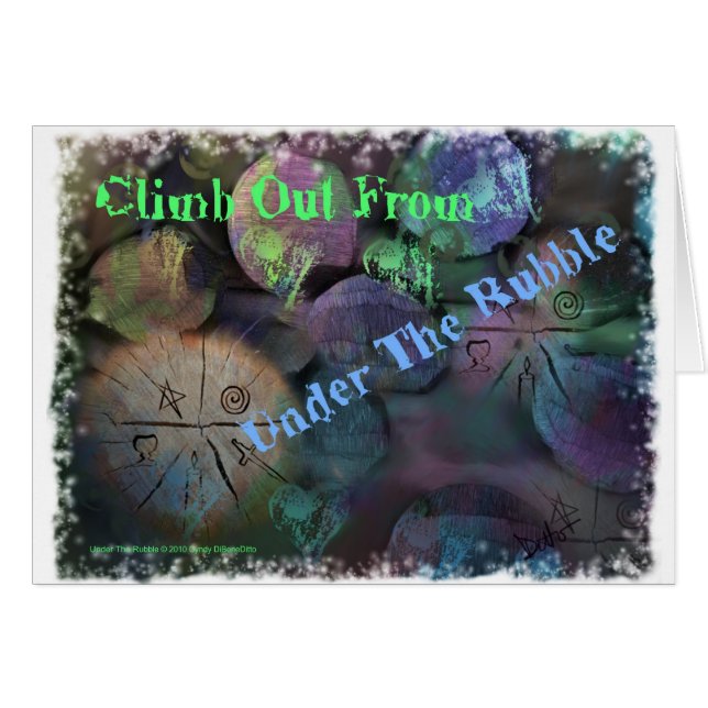 Klättra ut under Rubbeln Hälsningskort (Framsidan Horizontal)