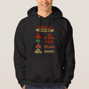 Klättra varje berg Big Thunder Space Splash Ever Hoodie
