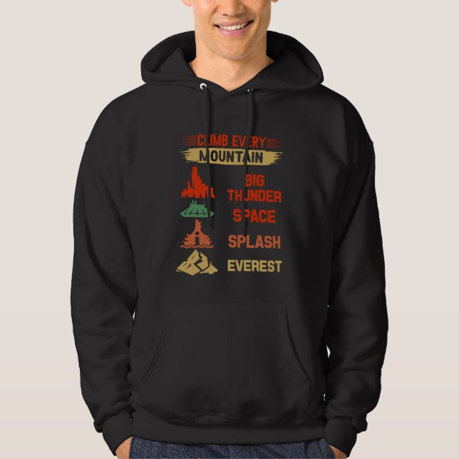 Klättra varje berg Big Thunder Space Splash Ever Hoodie (Framsida)