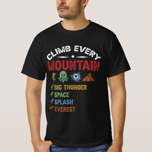 Klättra varje stort antal stora tunna rymdplaskar  t shirt (Framsida)