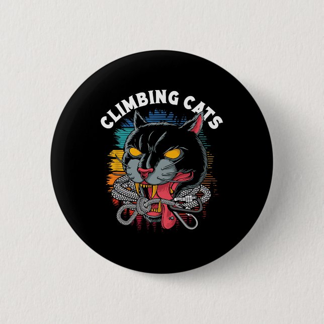 Klättrande Katter Bouldering Klippklättring Klättr Knapp (Framsida)