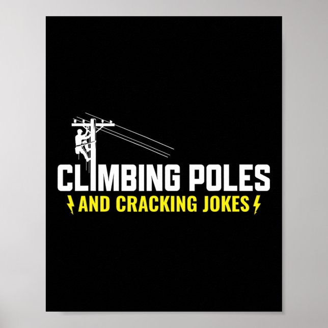Klättrande stolpar och knäckande skämt - Lineman E Poster (Framsidan)