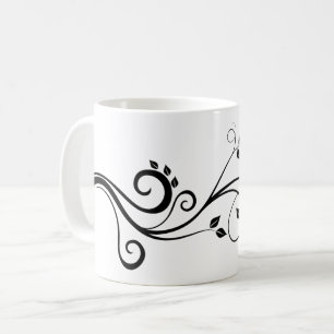 Klättrande växt gren blad mönster Botanisk Kaffemugg