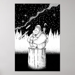 Klättrare på en stjärnklar natt. poster