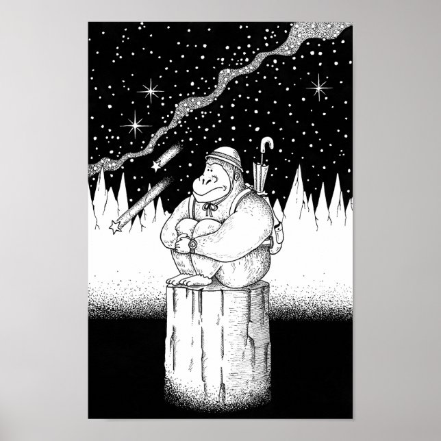 Klättrare på en stjärnklar natt. poster (Framsidan)