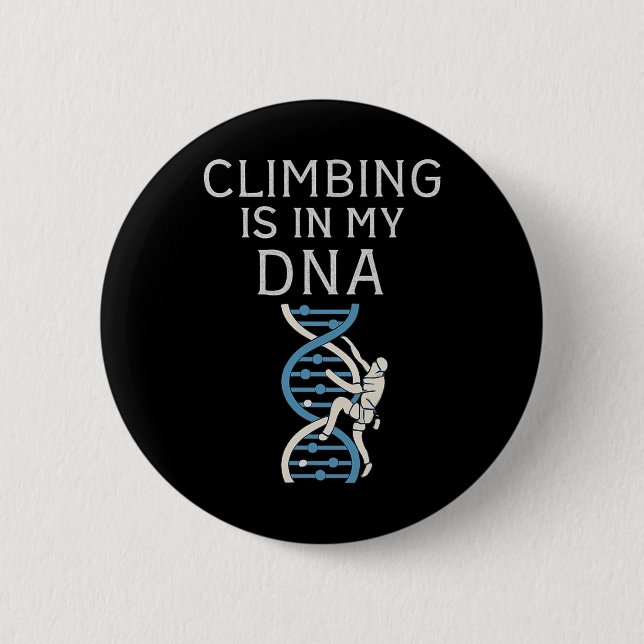 Klättring Är I Min Dna Helix Grafisk  Knapp (Framsida)