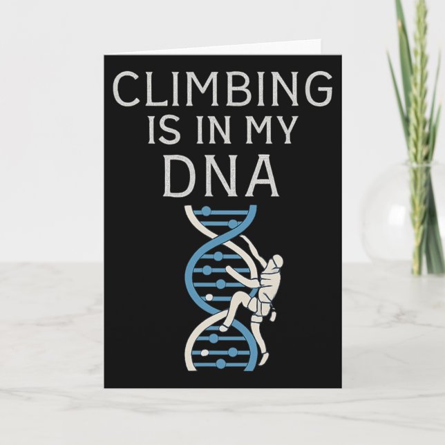 Klättring Är I Min DNA Helix Grafisk  Kort (Framsida)
