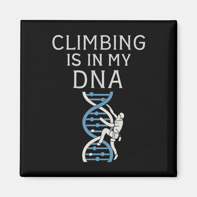 Klättring Är I Min DNA Helix Grafisk  Magnet (Framsidan)