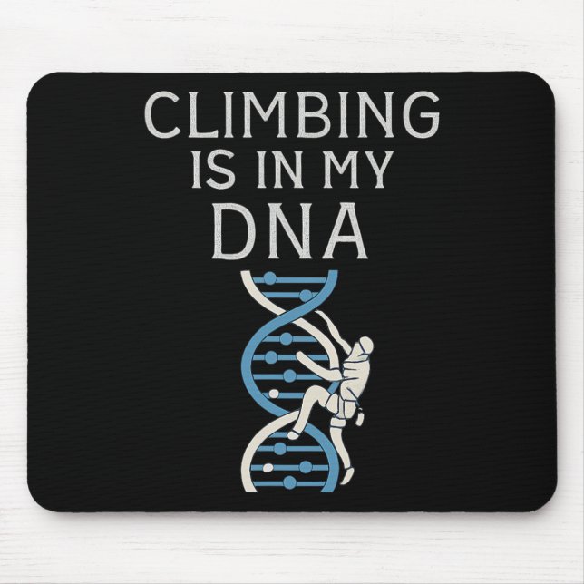 Klättring Är I Min Dna Helix Grafisk  Musmatta (Framsidan)