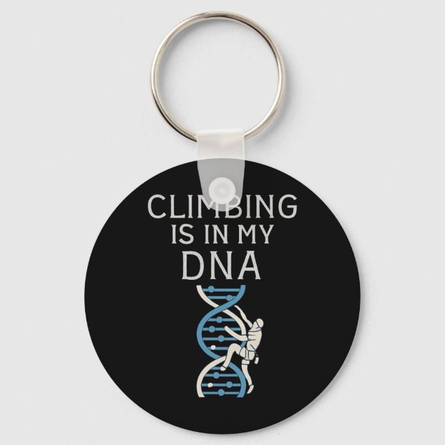 Klättring Är I Min Dna Helix Grafisk  Nyckelring (Framsida)