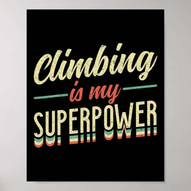 Klättring är min superkraft  poster (Framsidan)