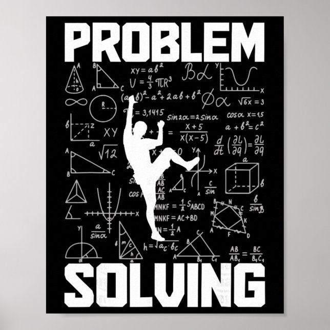 Klättring Bouldering Problemlösning Klättrare Boul Poster (Framsidan)