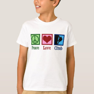 Klättring för fredkärlekberg t-shirt