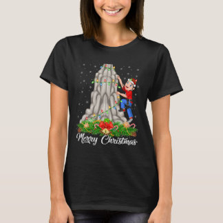Klättring Idrottsentusiast Matchande Santa Hatt Kl T Shirt