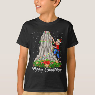 Klättring Idrottsentusiast Matchande Santa Hatt Kl T Shirt