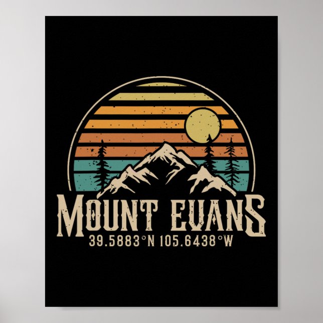 Klättring Mt. Evans Colorado Vandring Berg Mount  Poster (Framsidan)