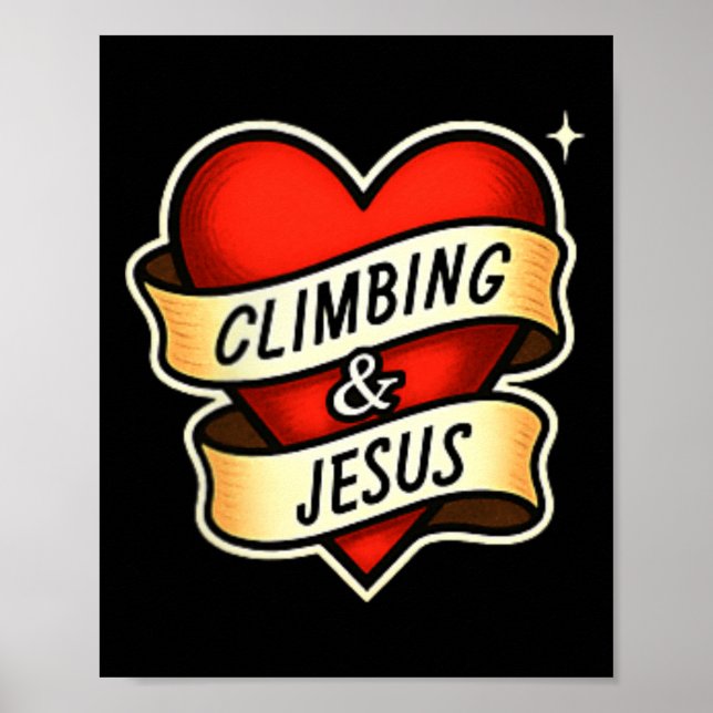 Klättring Och Jesus Kristna  Poster (Framsidan)