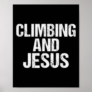Klättring Och Jesus Träd Klippklättrare Poster