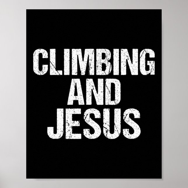 Klättring Och Jesus Träd Klippklättrare  Poster (Framsidan)