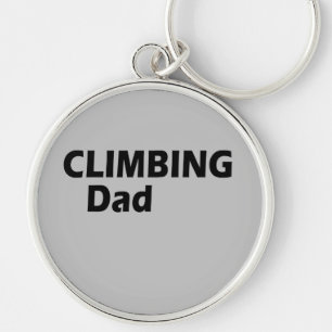 klättring pappa rund silverfärgad nyckelring