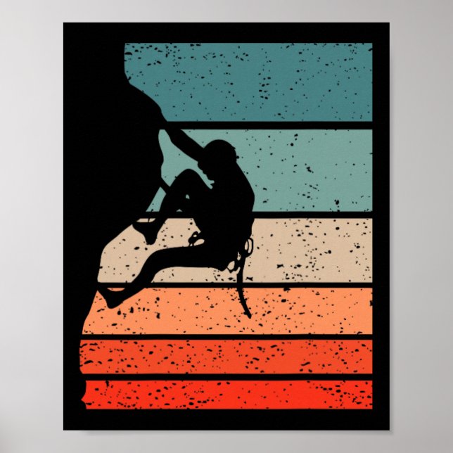Klättring Retro Stil Vintage _4  Poster (Framsidan)
