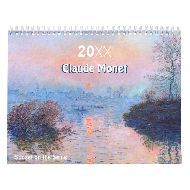 Klaud Monet Impressionistiska Flodmålningar Kalender (Omslag)