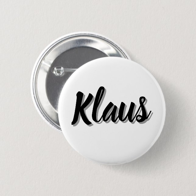 Klaus mäns namn, knapp (Framsida & baksida)