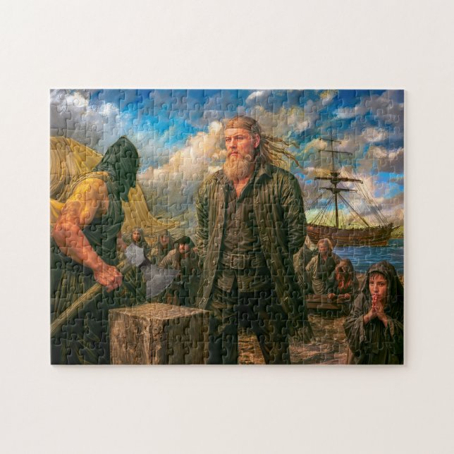 Klaus Stoertebeker Piratporträtt Pussel (Horisontell)