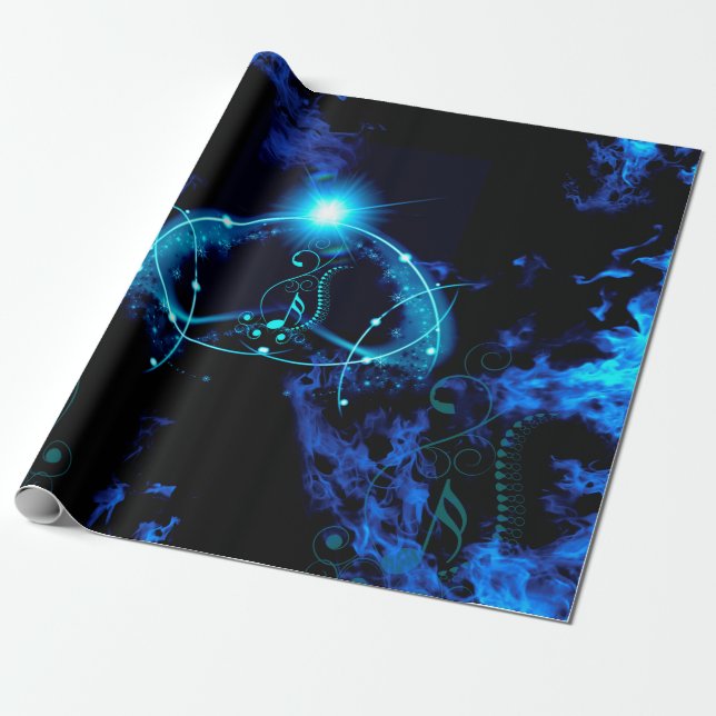 Klaven med den ljusa fantastisk verkställer presentpapper (Utrullad)