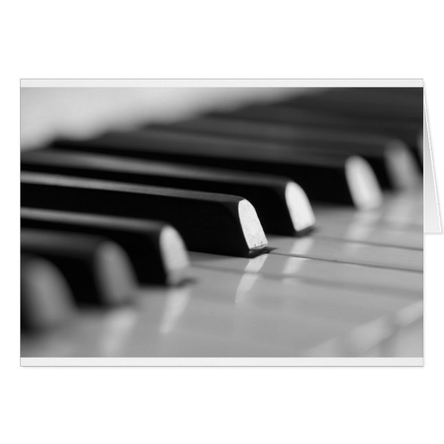 Klavier Tasten Hälsningskort (Framsidan Horizontal)