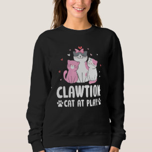 Klawtion Katt på Leka  Katt  Humor Kattunge T Shirt