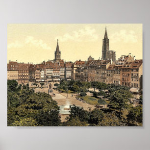 Kleber Ställe, Strassburg, Alsace Lorraine, Tyskla Poster
