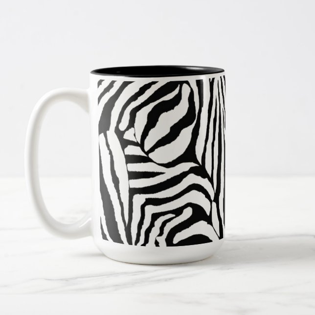 Klectiska djurutskrifter 2-tona Mugg - 15 oz (Vänster)