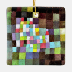 Klee Abstraction med referens ...Träd Julgransprydnad Keramik